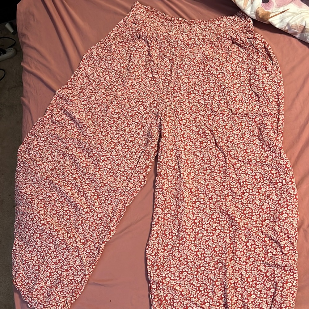 American Eagle floral wide leg pants - Picture 4 of 5